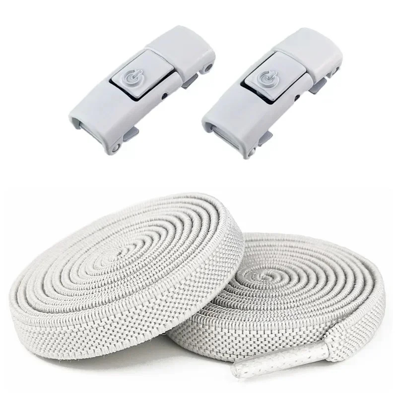 8mm Wide No-tie Elastic Shoelaces With | Skid-free For Running, Skateboarding, Gym And Daily | Slip-on Laces For Sneakers, Skate Shoes, Athletic Shoes, Without Battery