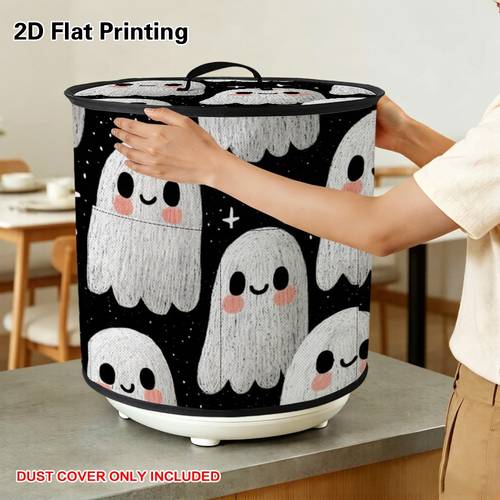 item picture 2d flat 1pc halloween cute ghosts dustproof appliance cover foldable and universal for most small kitchen appliances for rice cooker air fryer juicer