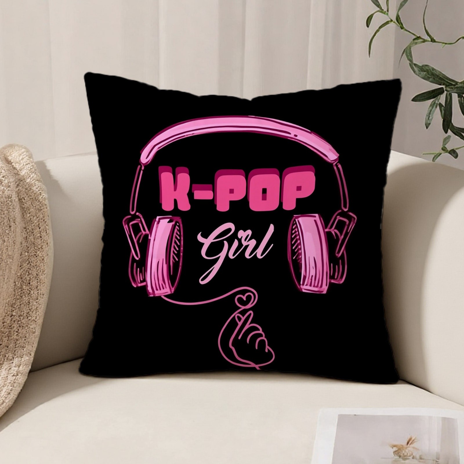 TEMU 1 Stück Mädchenstil Kissenbezug, Doppelseitig Bedruckt, 17,72 Zoll * 17,72 Zoll Ohne Innenkissen, Geeignet für Wohnzimmer Sofa, Schlafzimmer