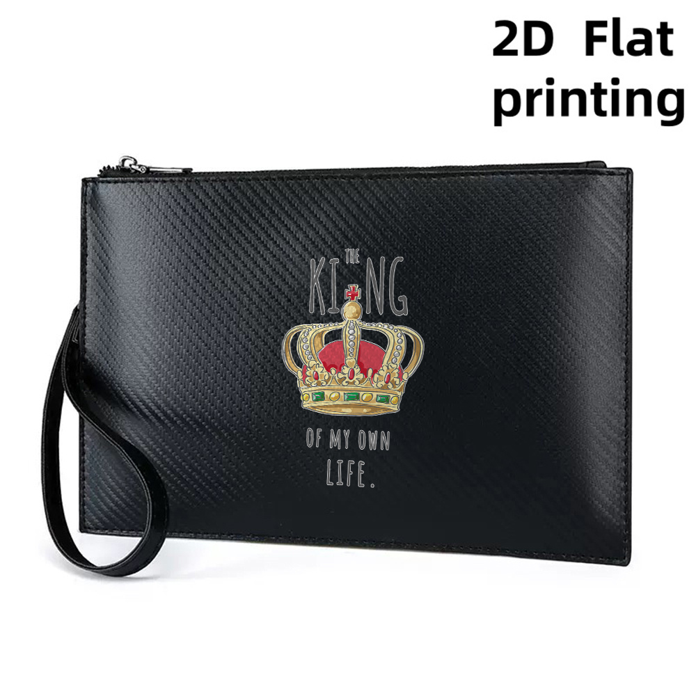 TEMU 1pc Icon Soft Handbag For Men, Envelope Wrist Bag For Daily , Large Capacity Business Storage Handbag