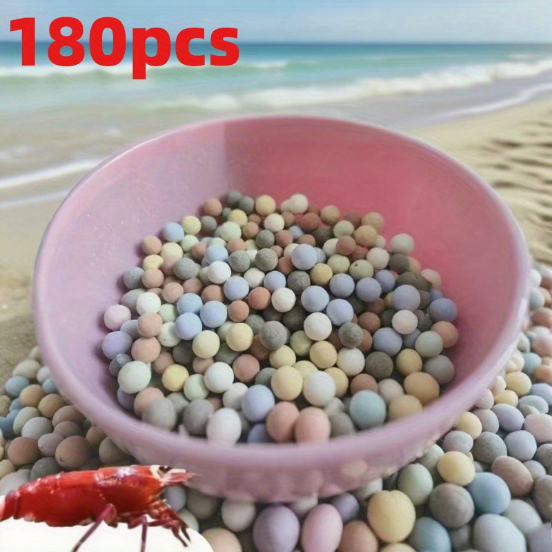 TEMU 180pcs Aquarium Poisson Shrimp Purification Fournitures et Décorations d'Aquarium, Purificateur d'Eau d'Aquarium Filtration - Convient pour |