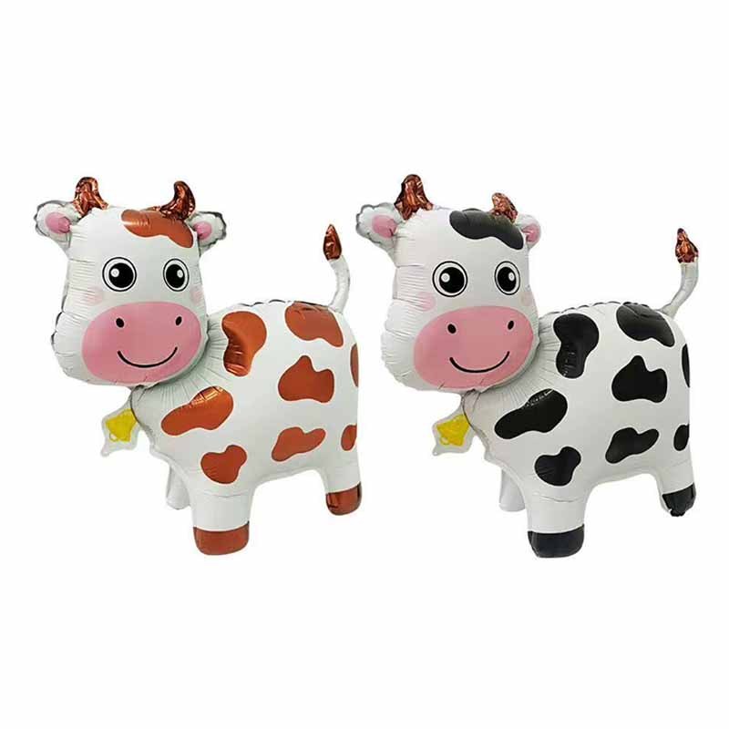 Image of 1/2pcs Of 3d Standing Cartoon Cow-shaped Balloons, Decorations For Birthday Parties, Gifts For Gatherings, Props For Events, Indoor And Outdoor Room Decor, For Halloween, Christmas