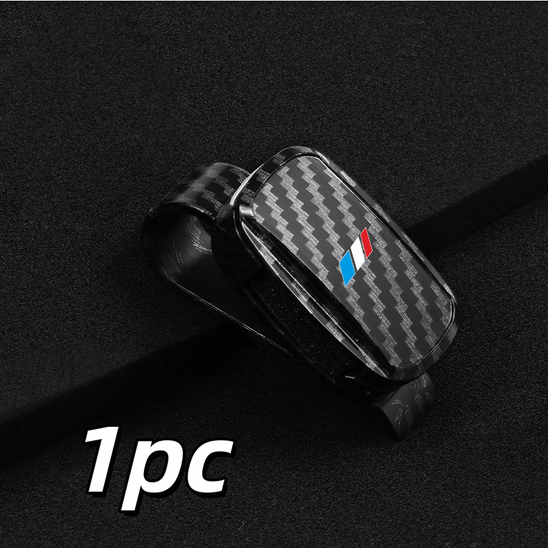 TEMU Car Visor Fashion Glasses Holder Clip - Carbon Fiber Storage Bracket Suitable For Vehicles, Space- Sun Visor Mount, -free Installation For