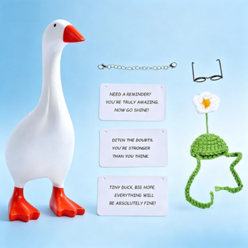 TEMU 7-inch Desktop Goose Ornament, A Unique Gift Perfect For Birthdays, Housewarming, And Spring/summer Decor. Ideal For Decorating Kitchens,