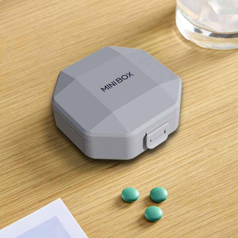 Portable Plastic Medicine Organizer Box, Daily Pill Case