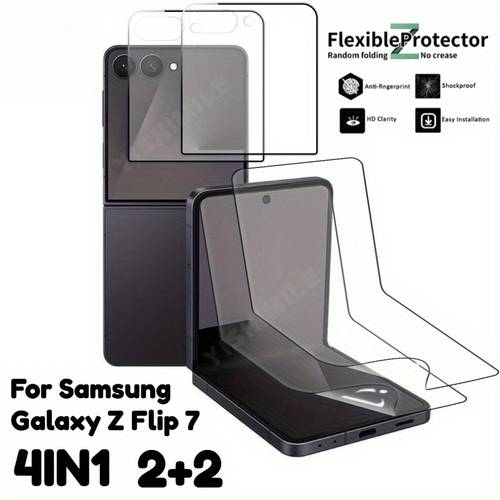 2 2 suitable for samsung galaxy z 2 soft tpu films and 2 tempered glass protectors offering high oil anti fingerprint and screen protection