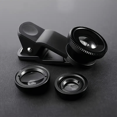 juego de lentes universales para teléfono 3-en-1 - gran angularidad, macro y para teléfonos - accesorios para una fotográfica