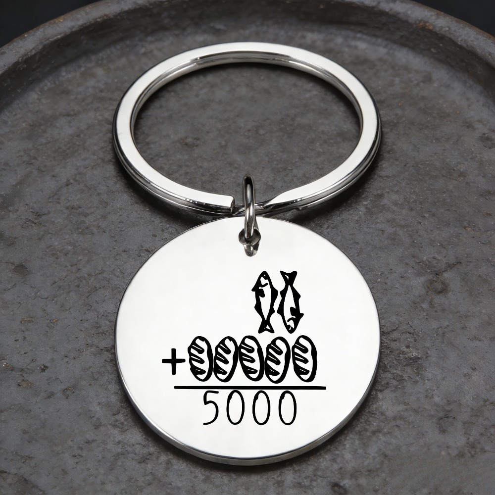 Design, Bread 5000, Stainless Steel Keychain, Creative Lifestyle Accessory, An Ideal Gift For
