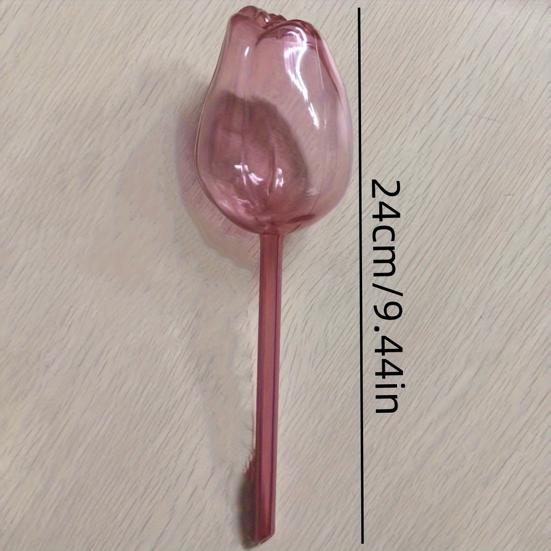 3 Bolas de riego de tulipán rosa, con diseño de apertura estrecha, tiempo de goteo extendido, adecuadas para plantas en macetas de interior y exterior, cestas colgantes, herramientas de jardinería y adicionales para el cuidado del césped, bola de riego para plantas