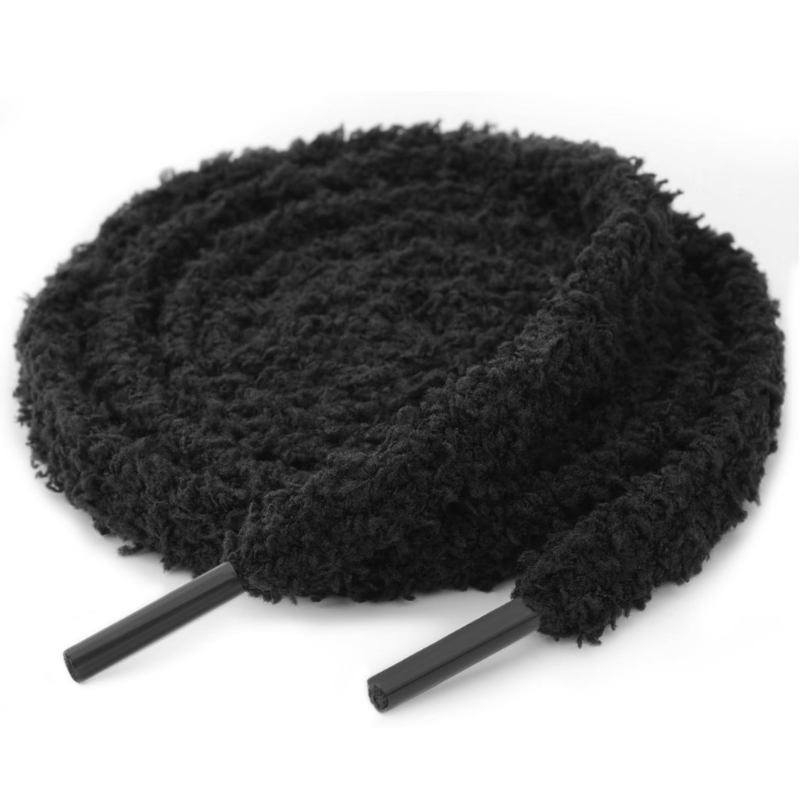 TEMU 1 di lacci larghi in peluche, 120 cm, lacci soffici in peluche per scarpe con suola piatta, lacci per sneaker in stile INS, lacci di ricambio
