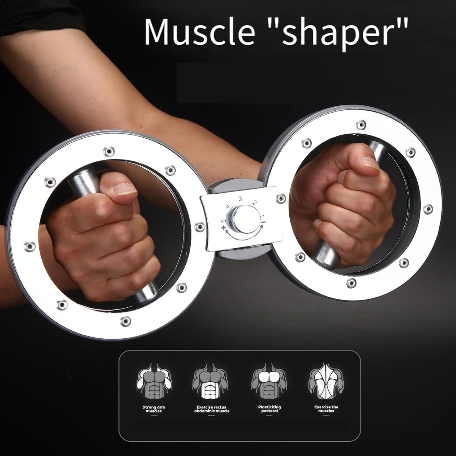 Adjustable Forearm Exerciser Arm Strength Trainer, Multifunctional Hand Grip Workout Equipment For Wrist, Finger, Biceps Training, Home Gym Fitness Forearm Builder With Resistance Adjustment