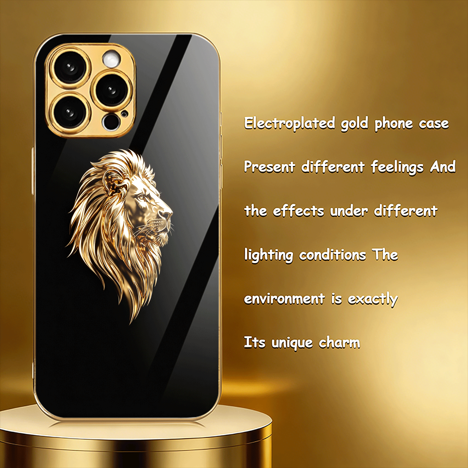 TEMU Phone Case: Minimalist Pattern Electroplated Gold New Phone Case, Suitable For Iphone 17/17 Pro/17 Air/17 Pro Max/16/16 Pro/16 Plus/16 Pro Max/