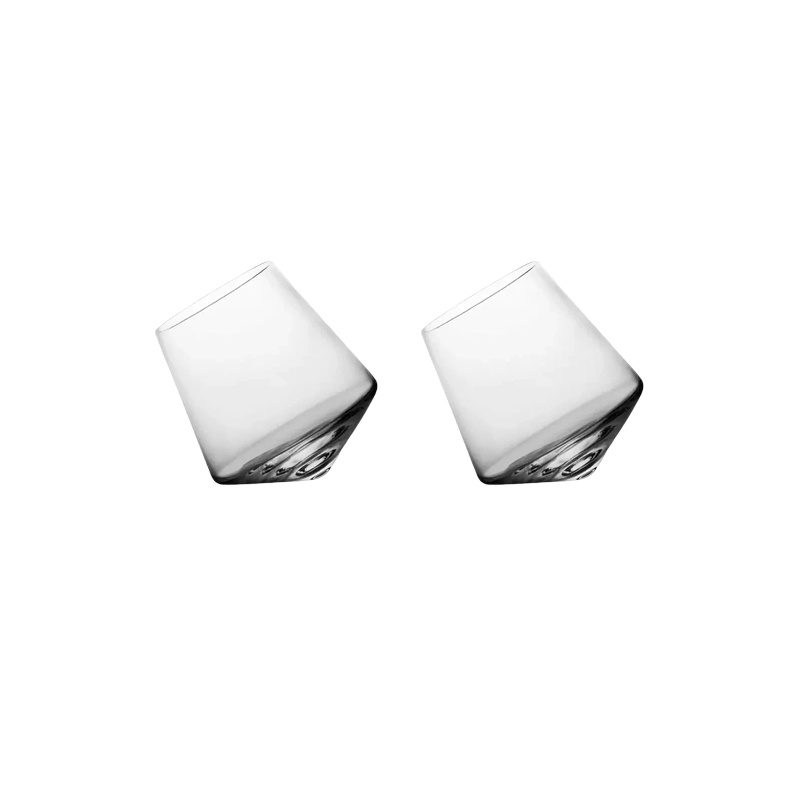 TEMU 2pcs 530ml High-end Transparent Rotating Wine Glass, High-end Whiskey Glass, Bar Classic Cocktail Glass, Drinking Glass