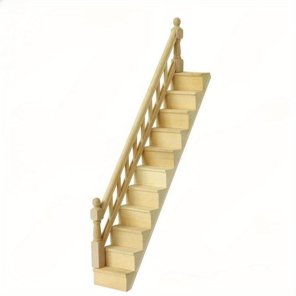 Mini Dollhouse Handrail - Wooden Balcony Railing For 1:12 Scale Dollhouses & DIY Projects