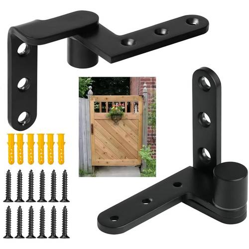 1 pair heavy duty 180 pivot door hinge 100lb capacity per hinge 304 stainless steel construction with heavy duty bearing plate for fence gate commercial residential doors with pre drilled holes compatible with 20 40mm d