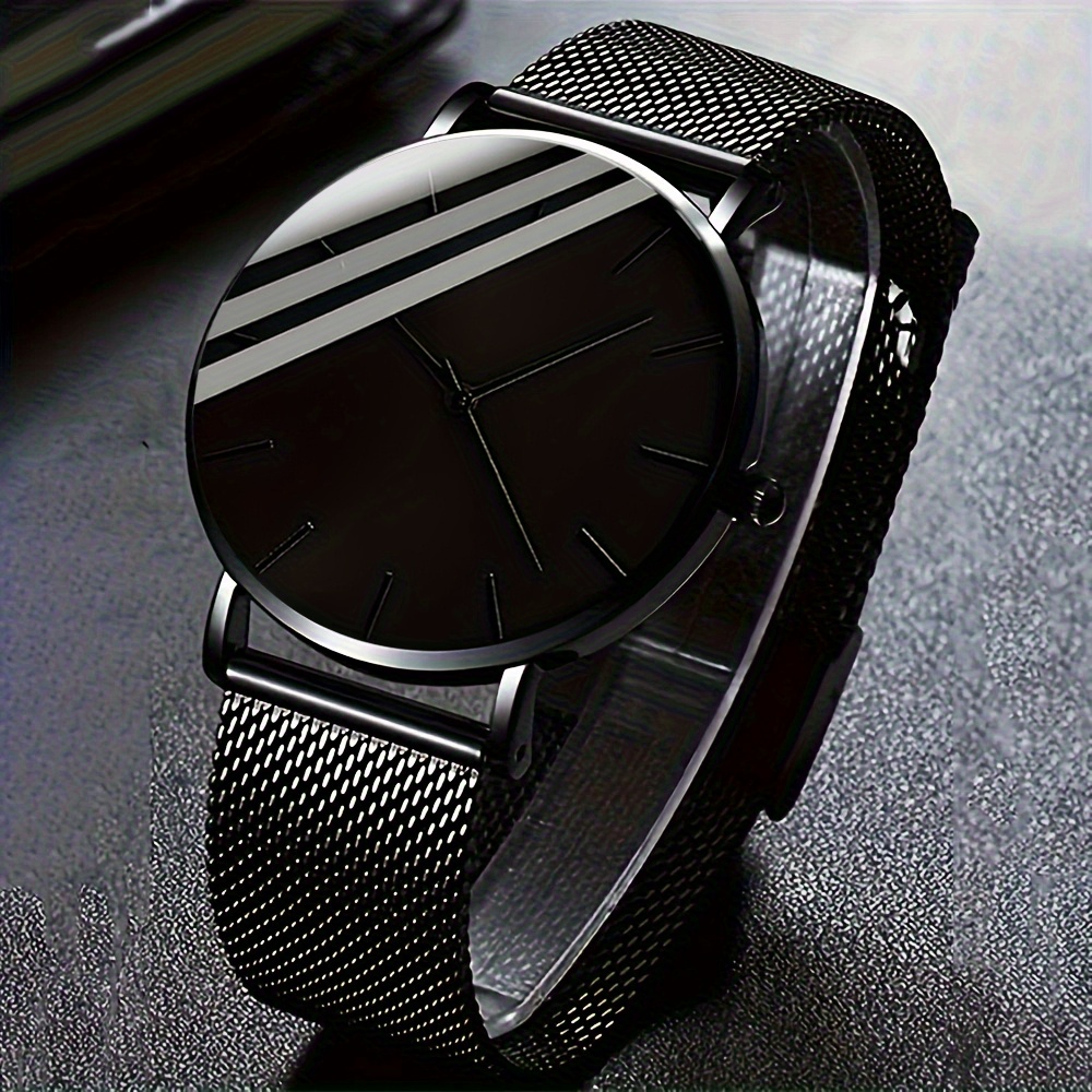 Image of 1pc Of Casual And Stylish Quartz Watch - For Daily Wear And Gifting Occasions, Ideal As A Birthday Gift Or Holiday Party Present, A Perfect Gift For Men, Fathers, , And