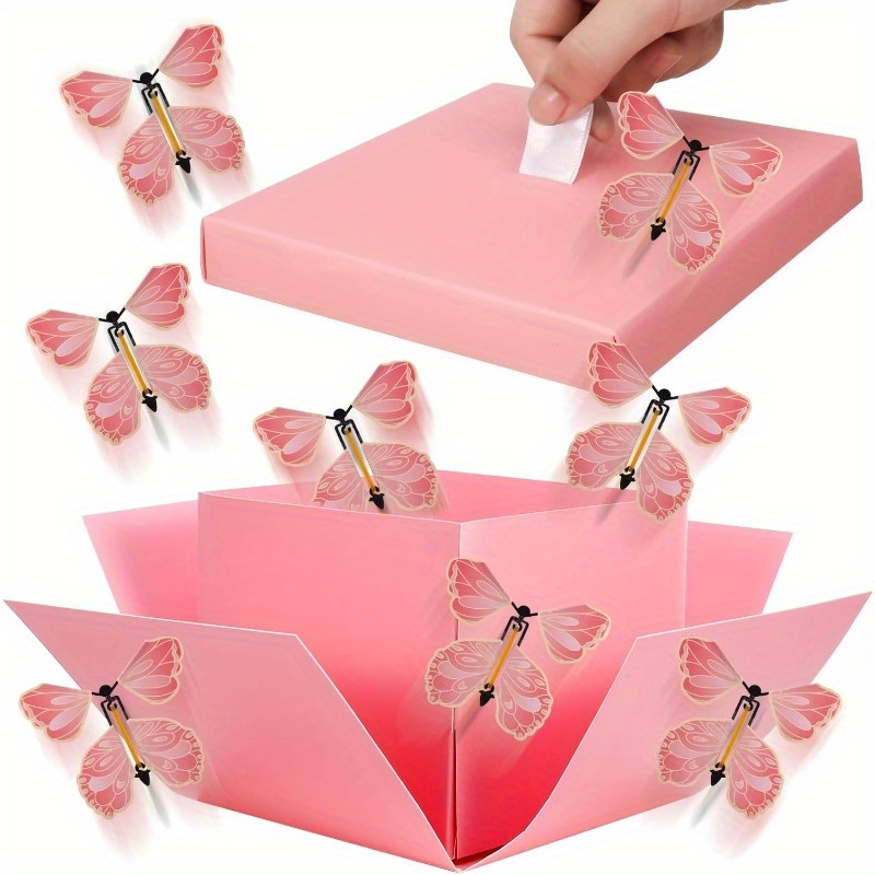 

8-pack Exploding Gift Boxes, Paper Surprise Boxes With Flying Butterflies, Birthday, Wedding, Anniversary, Christmas, Valentine's Day Celebrations