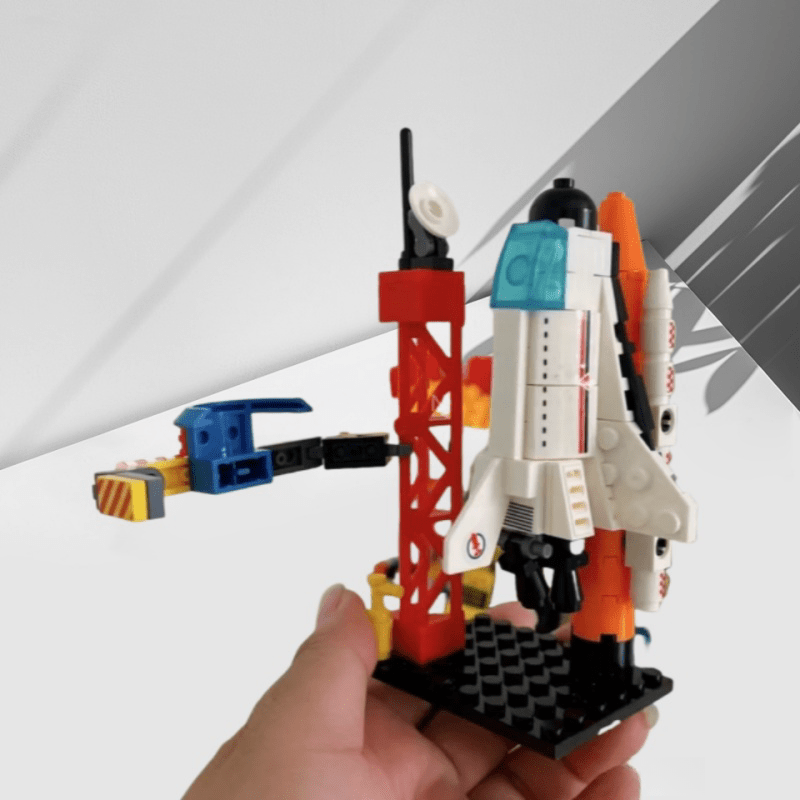 Small Particles Space Rocket Building Block Toy Set