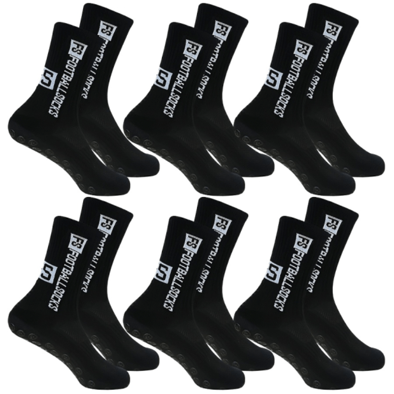 Image of 6/12 Pairs Double Breathable Non-slip Football Socks Daily Training Socks Durable Shock Absorption Men's And Women's Socks