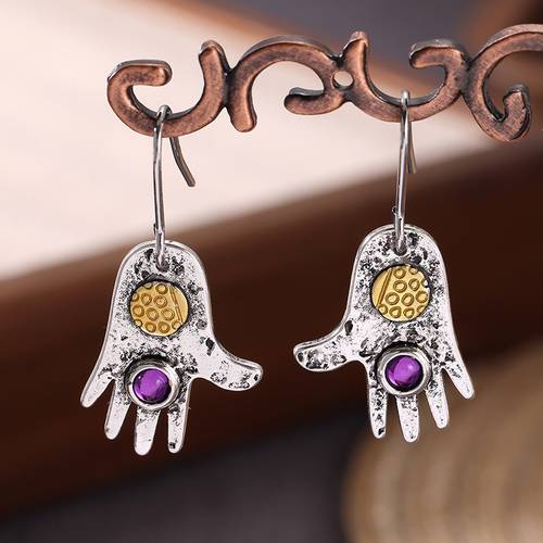 ambachtelijk geslagen palm silhouet hangoorbellen paar, verfijnde op de natuur geïnspireerde contour statement oorbellen, perfecte sieraden voor dagelijks gebruik werk feest gelegenheid, ideaal verjaardagscadeau voor haar vriendin