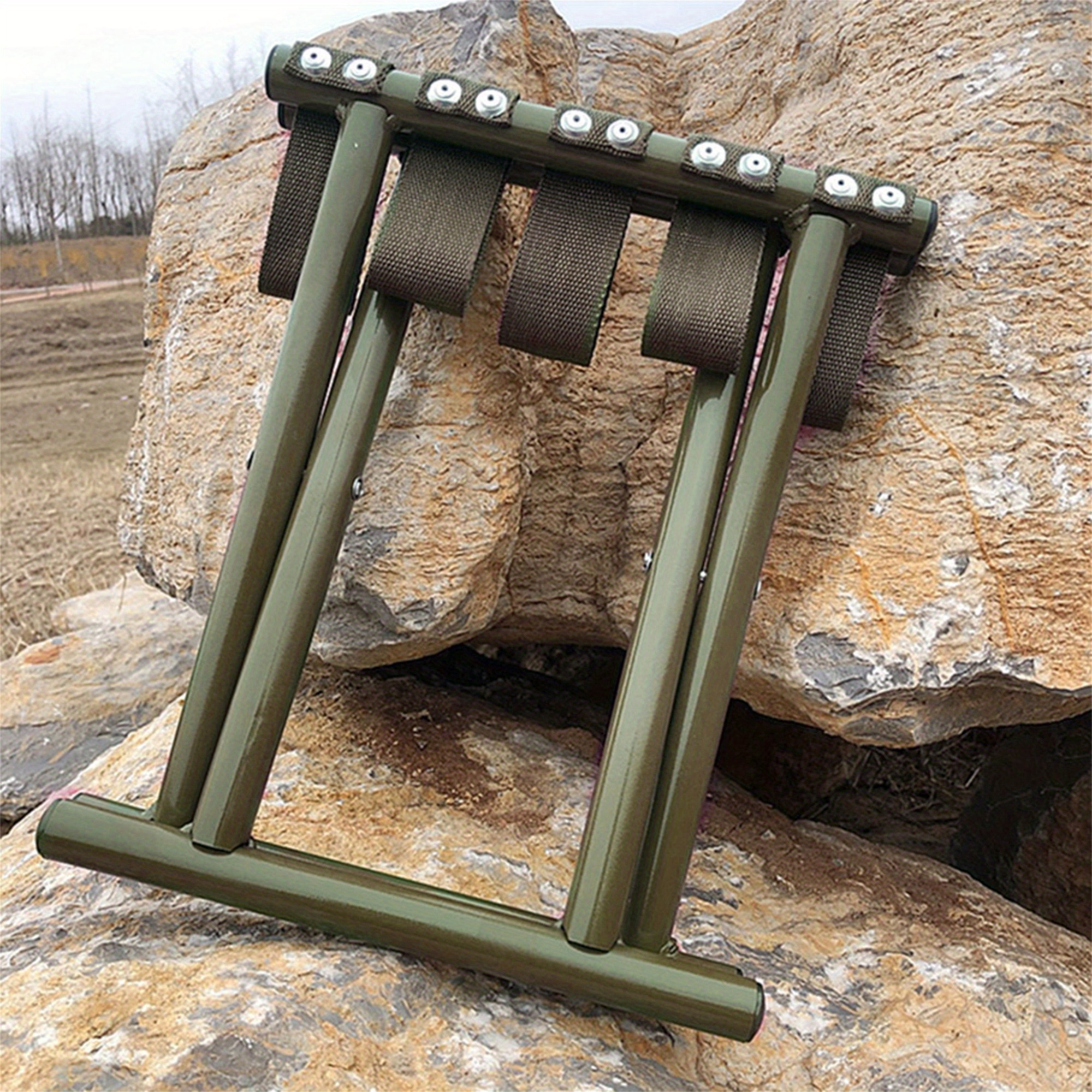 small folding stool outdoor metal camping heavy duty chair   stool for hiking gardening travel Product details 0