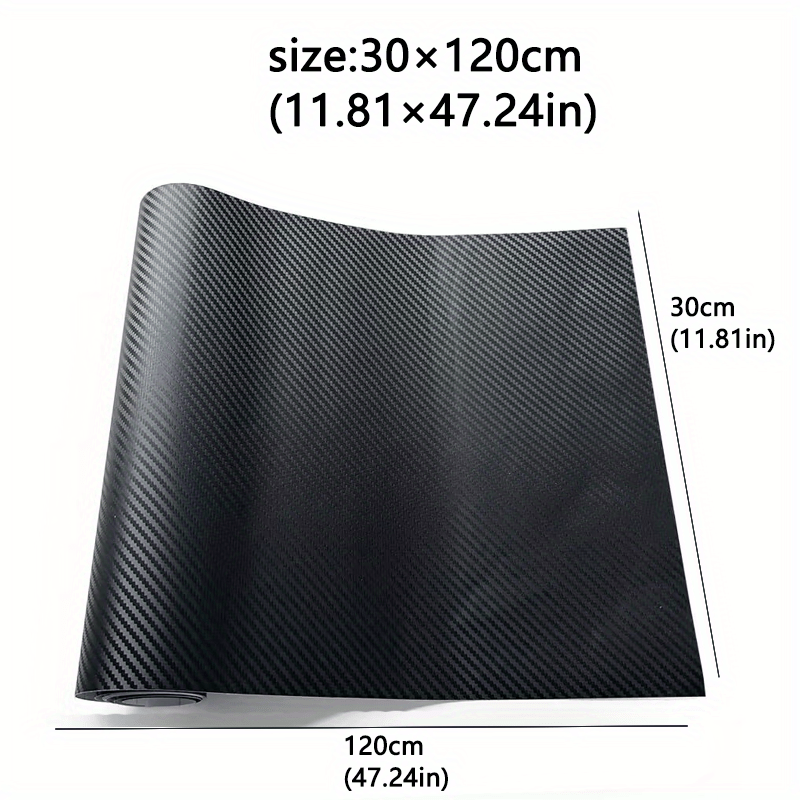 1 Roll 30 X 120 Cm ( .24 Inches) Vinyl Car Wrap 3d Carbon Car Self-adhesive Waterproof Protection Sticker For Auto Decoration Films Additions - Make More Unique And Cool