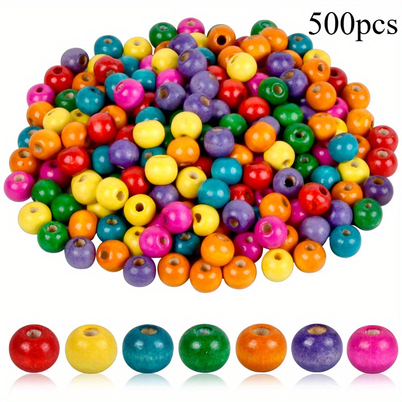 500pcs Wood Beads - 7 Wood Beading For Diy Making, Necklace, Bracelet, Keychain Crafting - Beads For & Crafts (multicolor:, Tan, /,,)