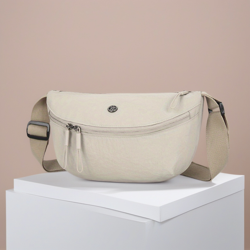 TEMU Women's Casual Crossbody Bag Shoulder Bag, Fashion Waist Bag- High-density Nylon Dumpling Bag, Adjustable Shoulder Strap, Zipper Closure And