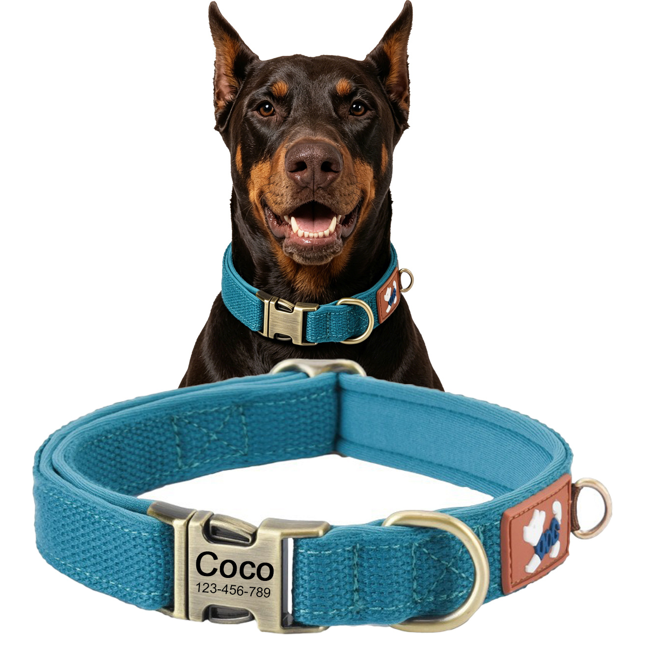 Vintage-Style Dog Collar, Wear-Resistant and Durable