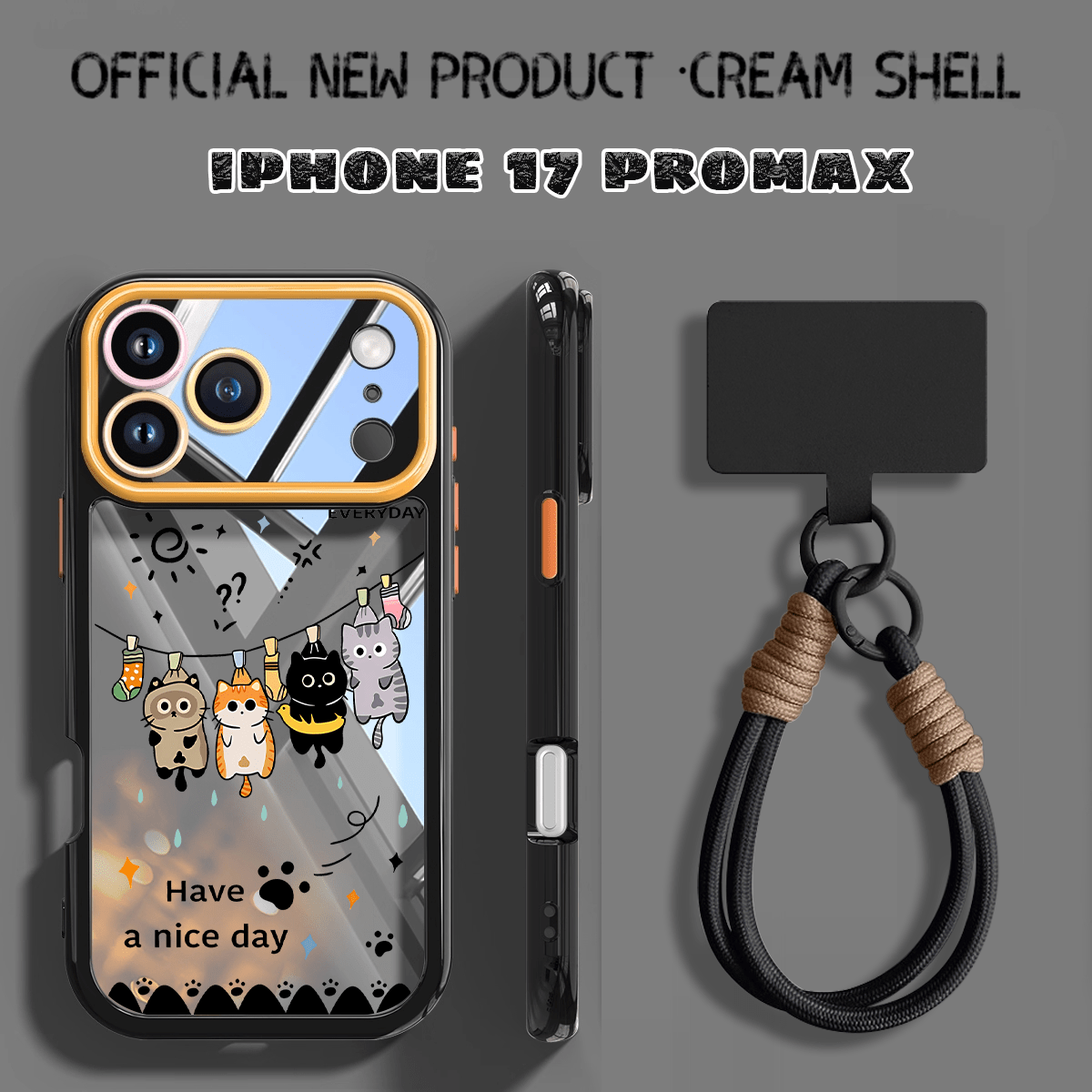 TEMU Phone Case: Cartoon, Cat And Dog, English , Touch, Suitable For