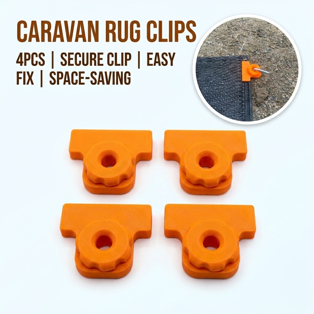 TEMU 4pcs Camping With Peg Hole, Plastic Ground Mat Fastener Clamps, Reusable Outdoor Tarp & Awning Gripper For Rv Camping, Picnic & Tent Stakes