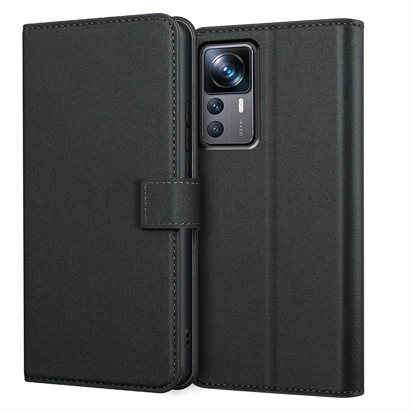 TEMU Phone Case - Protective Phone Case Cover For Xiaomi Mi 11, 11t, For Xiaomi 12, 12x, 12s, And 12t , Featuring A Kickstand, Card Slot, And Faux