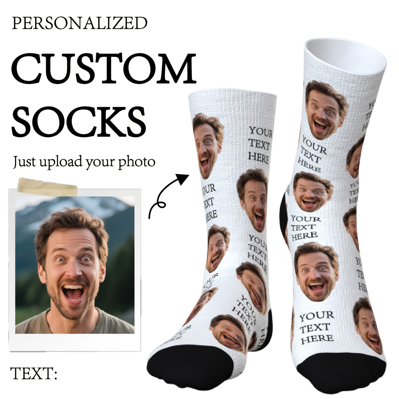 TEMU A Pair Of Personalized Socks, Well And Suitable As A Unisex Birthday Gift. Featuring Stylish Patterns And Images For Men Or Women Romantic