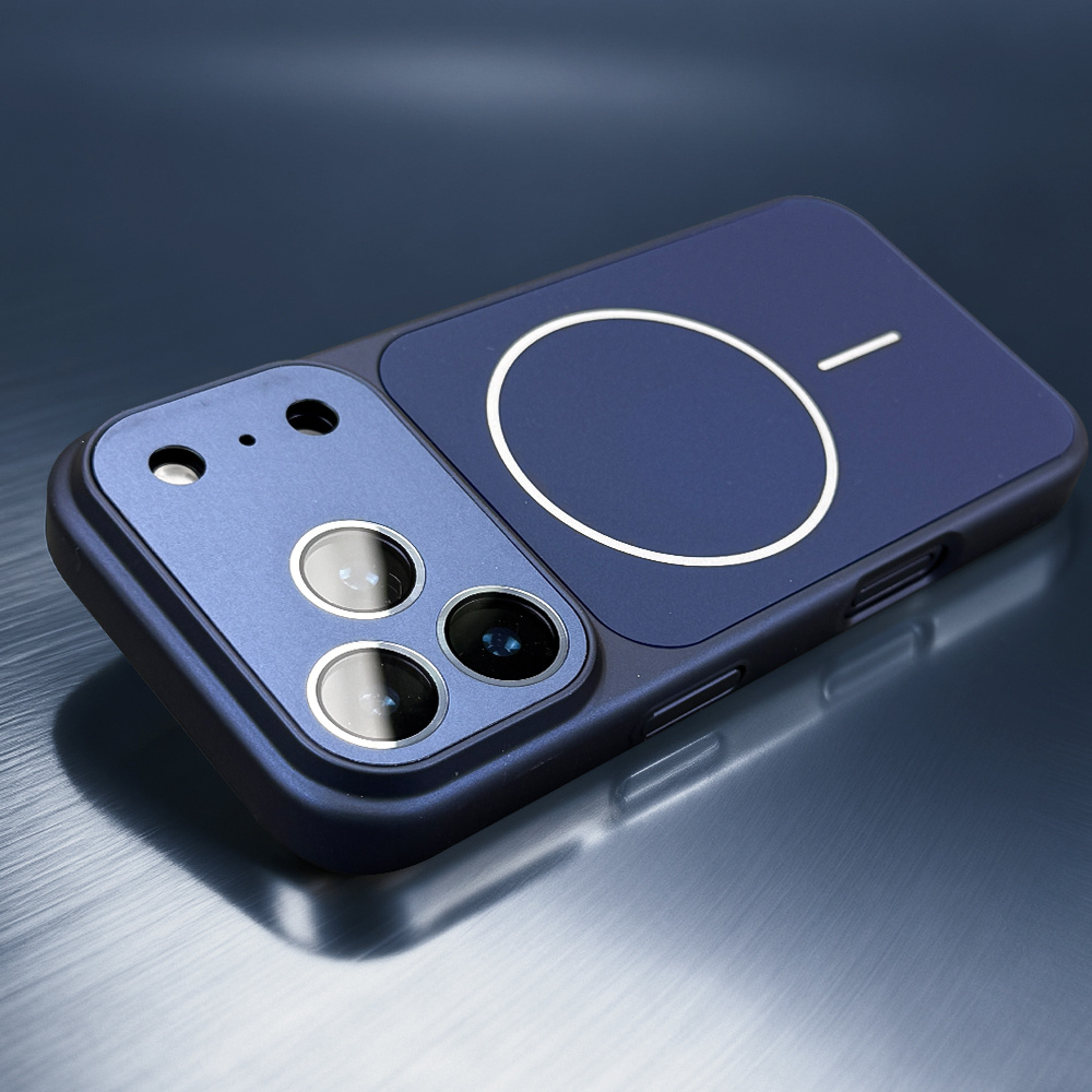 手机壳 - 奢华即时变形 17pro 磁吸无线充电手机壳，适用于 iphone 13   17 pro   全金属保护壳，相机镜头保护，哑光金属漆硬边框软后盖 商品详情 9