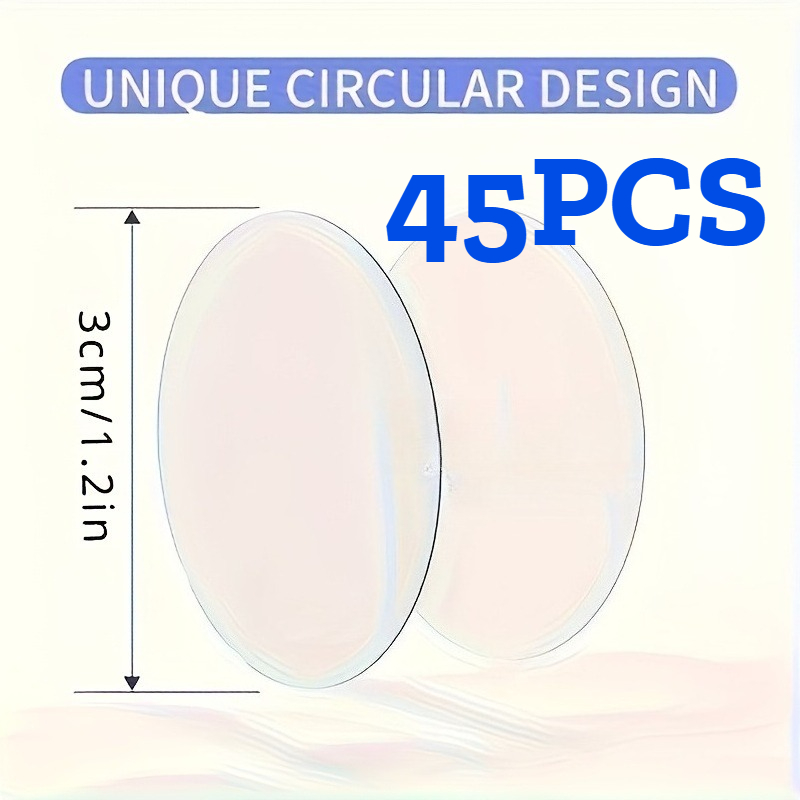 TEMU 45pcs Round Acrylic Nano Double-sided Tape, High- Transparent Thickened Traceless Adhesive, Multiple Diameters Available, High-temperature
