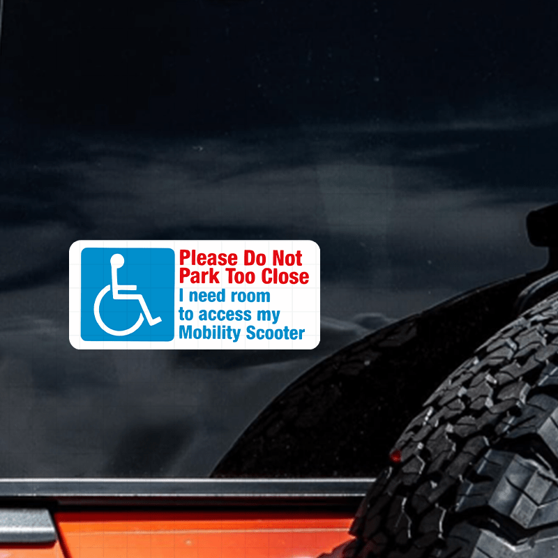 Disability Textbooks In English Do Not Park Too Close Car Sticker