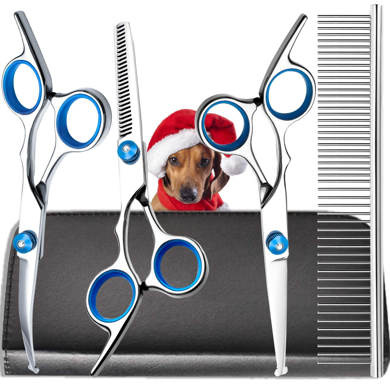 

Professional Dog Grooming Scissors Kit - Safe Round Head, Stainless Steel For Pets, Design