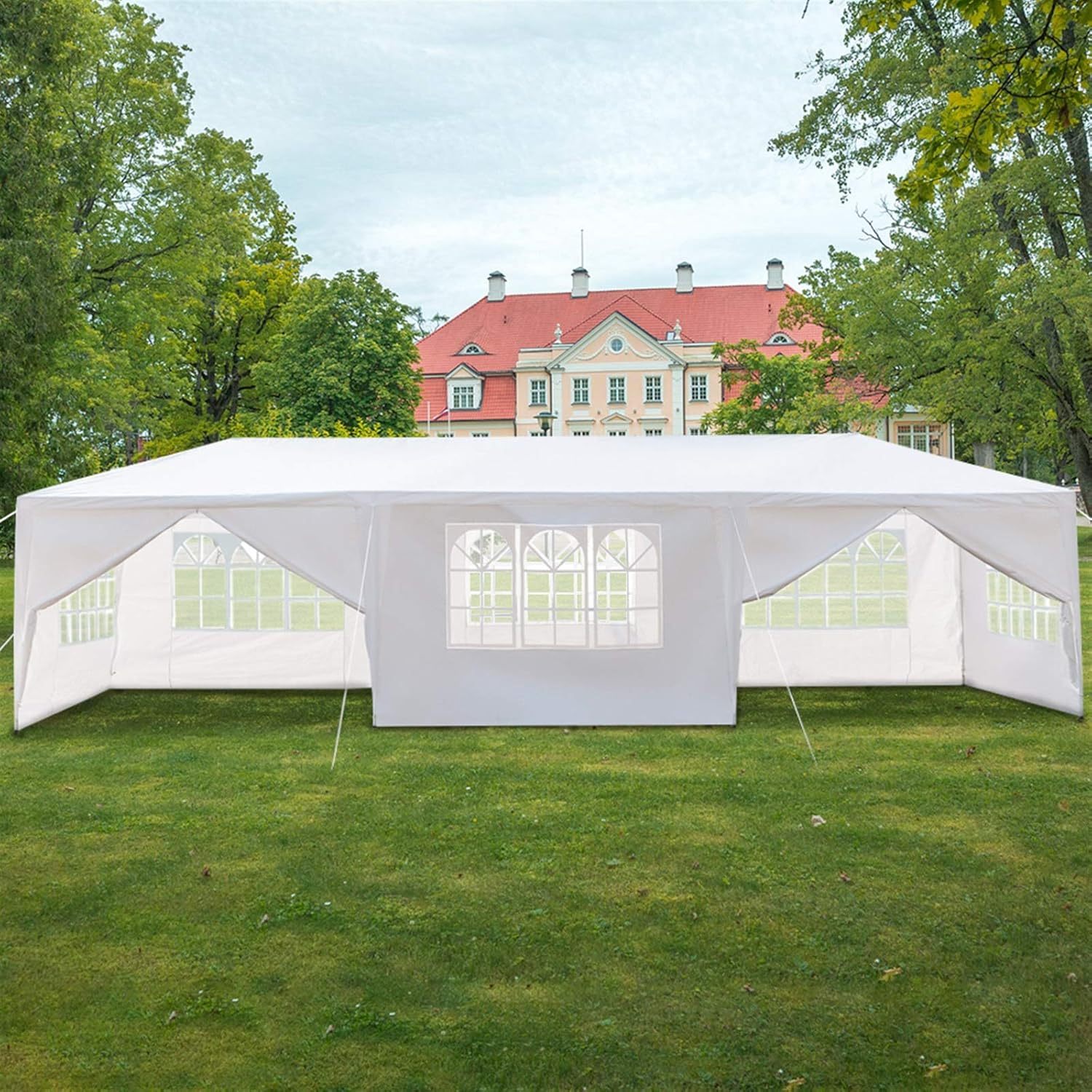 10x20ft/10x30ft Party Tent Canopy Outdoor Gazebo with Removable Sidewalls for Weddings, Birthdays, Catering Events, Beach BBQs, Tents for Outside Party, Party Tents for Outdoor