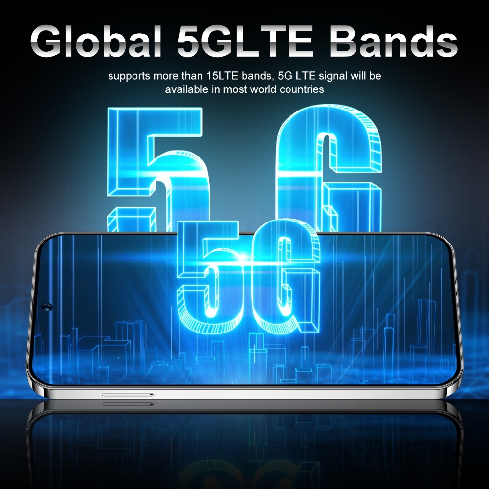 5g smartphone, 6.8-inch high-definition large screen,   system, 4gb and 64gb storage, dual cameras front and back, featuring face recognition, fingerprint unlock, gps function, suitable as gifts for   festivals Product details 5