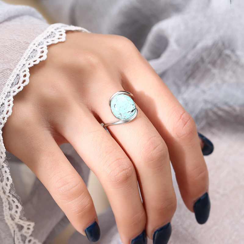 S925 Sterling Silver Diy Hollow Ring Egg-shaped Beeswax Ring, Suitable For Daily Versatile Gifts, Mother's Day, Valentine's Day, , Accessories