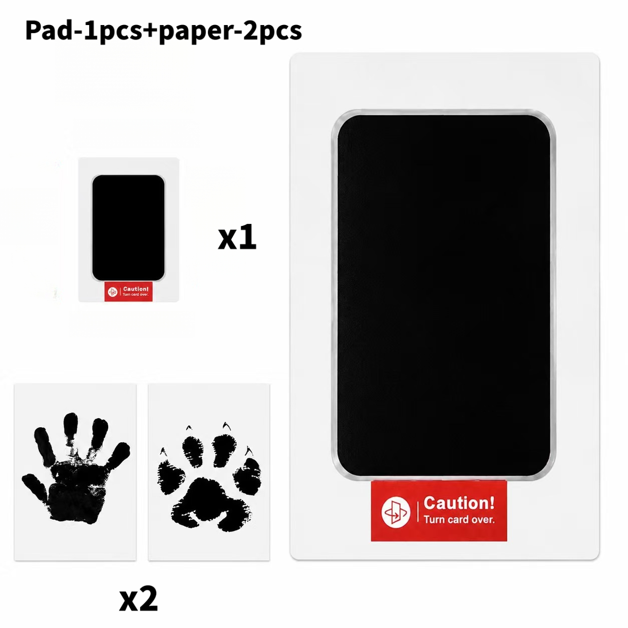 TEMU 3pcs/1set Inkless Print Kit For Keepsake, Clean-touch Dog Paw Print Pad With 2 Photo Papers, Permanent Keepsake, Gift Have Lost Their Dogs Or