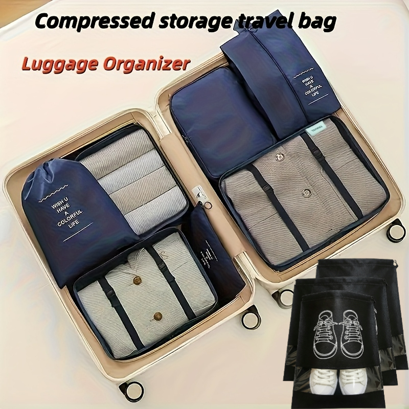 10pcs Travel Packaging Cube Set for Lightweight Storage