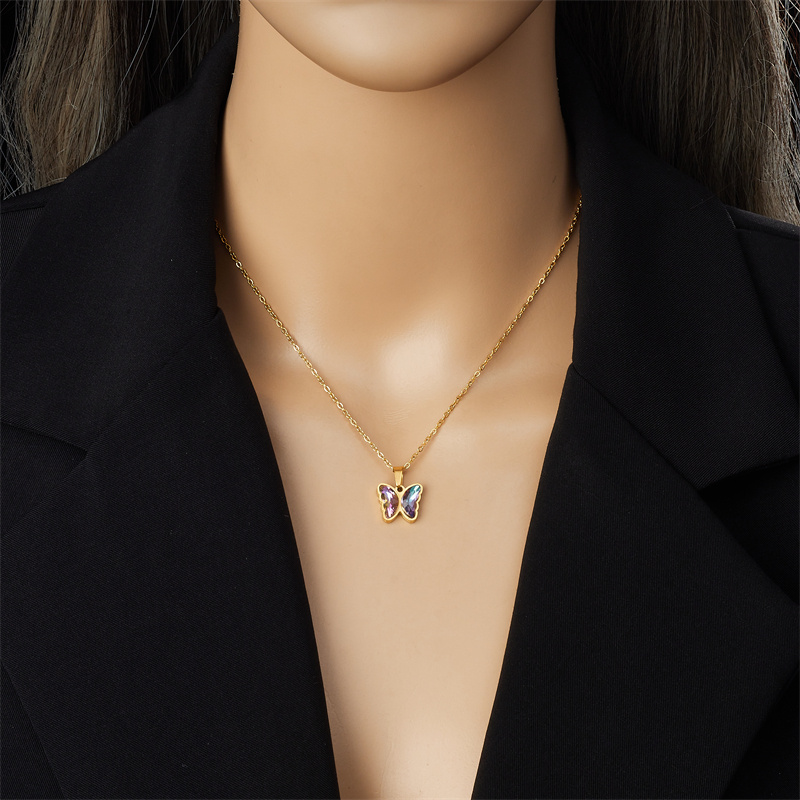 2pcs Colorful Pendant Women's Jewelry Set