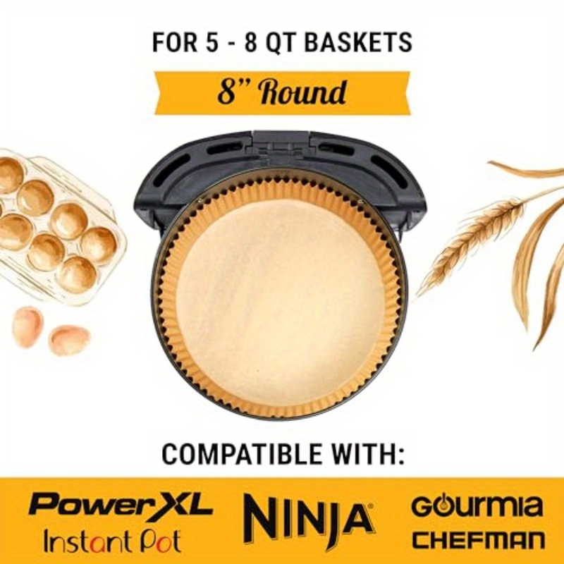 250pcs   air fryer liners non stick oil proof disposable baking sheets 8 inch round parchment paper for 5 8 qt baskets compatible with         air fryers ovens microwaves easy     250 count microwave safe nonstick sheets heatresistant sheets   material busy families meal preppers Product details 1