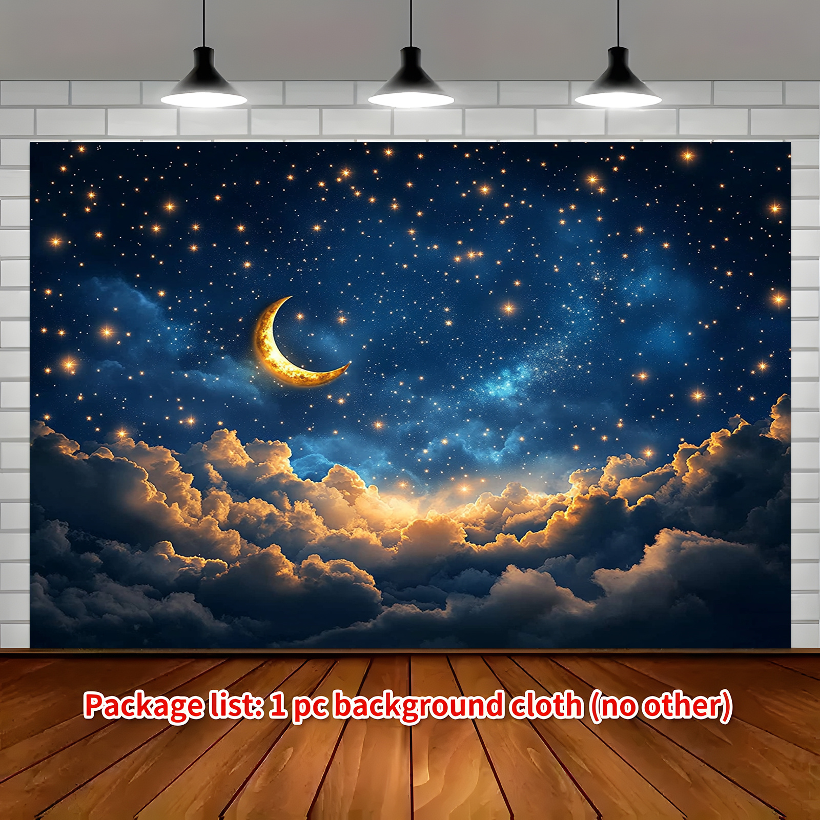 Wandkleed met sterrenhemel en maan voor romantische slaapkamer_voghion.com