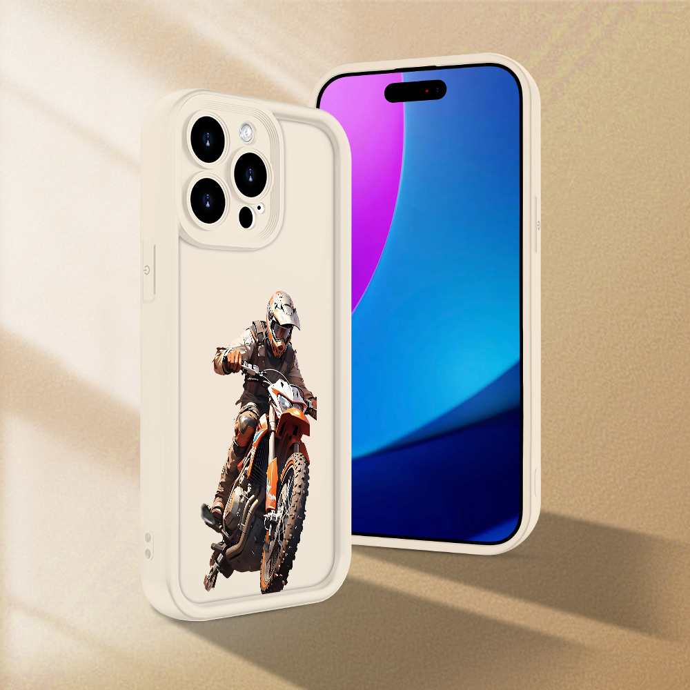 motocross themed phone case featuring a rider a dirt bike - Temu Denmark