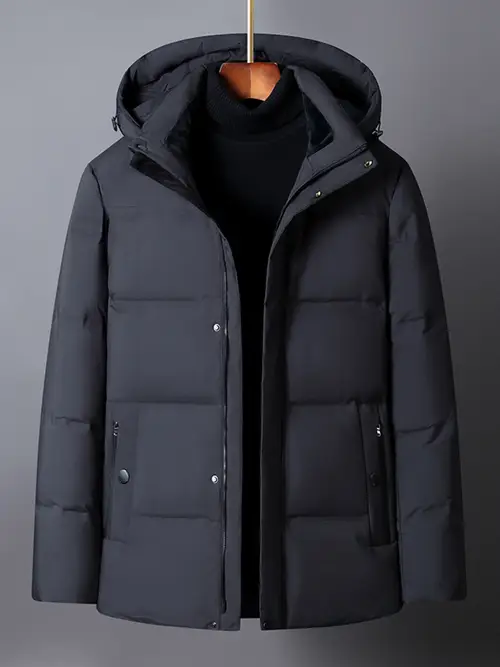 중년 및 노인 남성을 위한 새로운 겨울 다운 재킷, 두꺼워지고 따뜻함, 아빠 및 노인 남성을 위한 적합합니다.