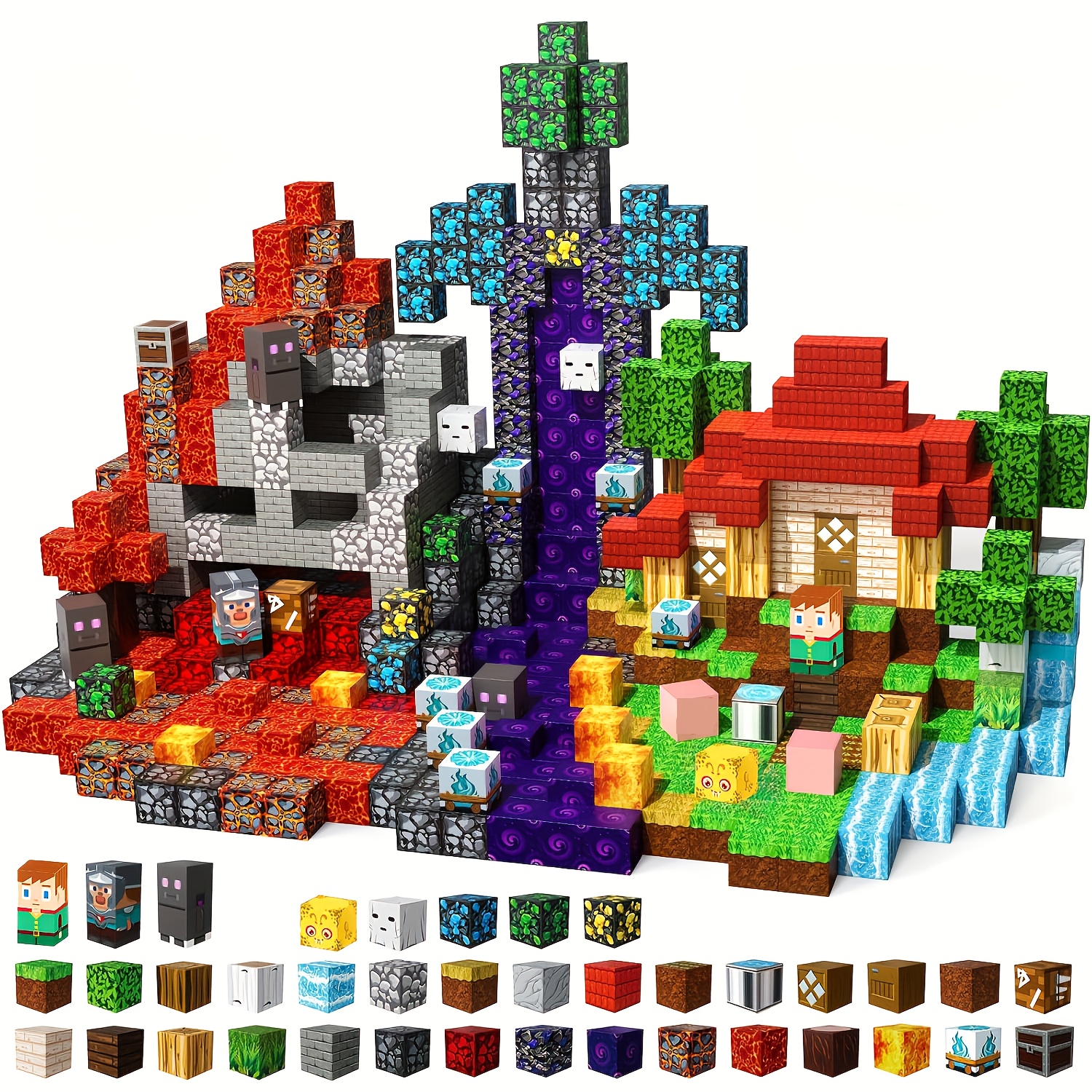 500pcs Magnetic Building Block Educational Set, Creative STEM Toy