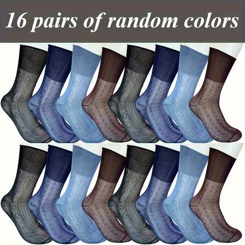 7BigStars Kingdom Men's Bamboo Socks 4-Pack - Size 10-13, Khaki/Army, Mid-Calf, Breathable & Antibacterial