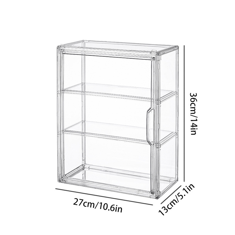 

Classic Transparent Acrylic Display Cabinet, Dust-proof Stacking Locker, Multi-functional Furniture, Under 3.2 Cubic Feet Capacity, Required